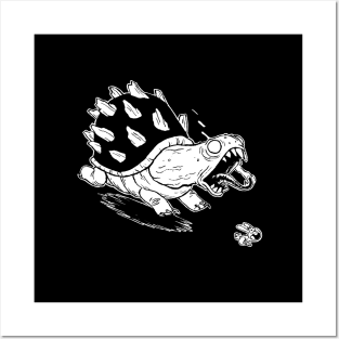 Insane Tortoise and Hare (Black Only) Posters and Art